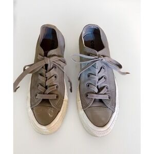 Converse Unisex Chuck Taylor Sneakers M3.5/W5.5‎ Gray Leather White Soles EUC